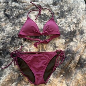 Women’s purple Victoria’s Secret Tie-Back Bikini Set